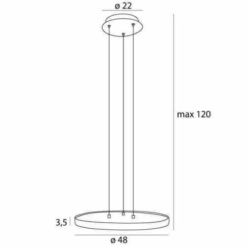 Sprawdź Lampa wisząca Max Light VIK P0556 czarno-złota LED 48 cm