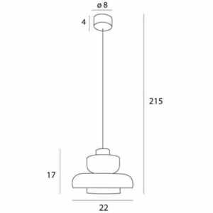 Lampa wisząca Max Light Signature C P0532 mosiądz transparentne szkło LED 22 cm small 3