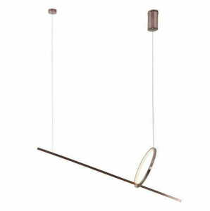 Lampa wisząca Max Light Lozanna P0570D brąz szczotkowany LED 18W 100 cm small 0