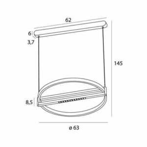 Lampa wisząca Max Light Singapur Round P0552 2-punktowa czarno-brązowa 63 cm 2 Lampa wisząca Max Light Singapur Round P0552 2-punktowa czarno-brązowa 63 cm small 2
