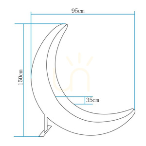 Lampa ogrodowa dekoracyjna księżyc MOON XL LED RGBW 16 kolorów 150 cm small 2