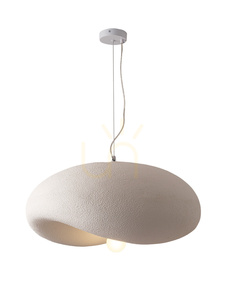 Lampa wisząca STONE FLAT biała 40 cm small 1