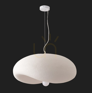 Lampa wisząca STONE FLAT biała 40 cm small 2