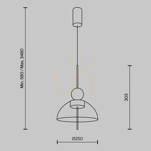 Lampa wisząca BANGKOK MOD185PL-L11B3K1 Maytoni small 7