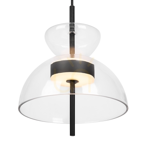 Sprawdź Lampa wisząca Maytoni Bangkok MOD185PL-L6B3K2 czarna, szkło przezroczyste LED 12 W 3000 K 25 cm