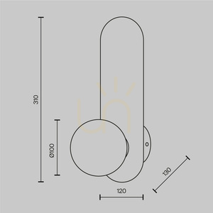 Kinkiet BAO MOD419WL-01G Maytoni small 11