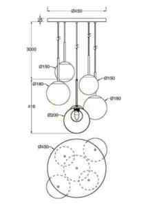 Lampa wisząca BASIC FORM MOD521PL-05G Maytoni small 6