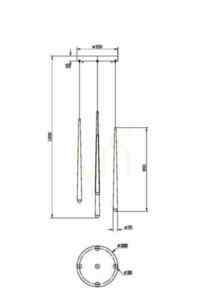 Lampa wisząca CASCADE MOD132PL-L30BSK Maytoni small 5