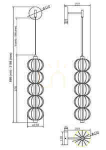 Kinkiet GOLDEN CAGE MOD216WL-L10G3K Maytoni small 10