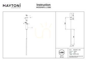 Lampa wisząca HALO MOD246PL-L12BK Maytoni small 6