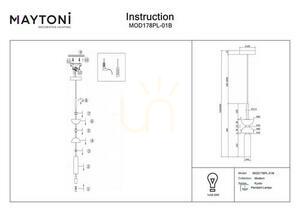 Lampa wisząca KYOTO MOD178PL-01B Maytoni small 9