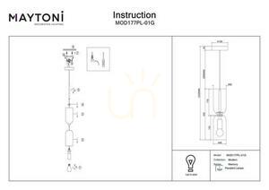 Lampa wisząca MEMORY MOD177PL-01G Maytoni small 9