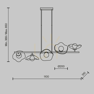 Lampa wisząca MIRACLE MOD207PL-05BS Maytoni small 7