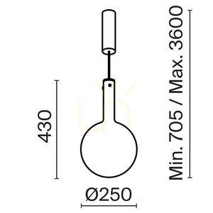 Lampa wisząca NEBULA MOD182PL-L6B3K Maytoni small 9