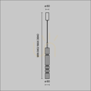 Lampa wisząca ORDO MOD272PL-L12B3K Maytoni small 14