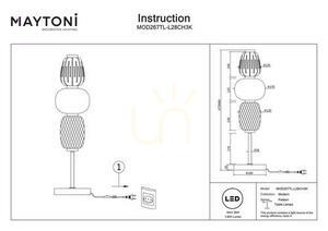 Lampa stołowa PATTERN MOD267TL-L28CH3K Maytoni small 5