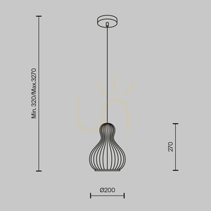 Lampa wisząca ROOTS MOD192PL-01W Maytoni small 6