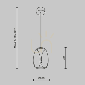 Lampa wisząca SPLASH MOD282PL-L8G3K Maytoni small 7