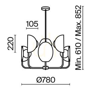 Lampa wisząca TROPIC MOD164PL-06BS Maytoni small 8