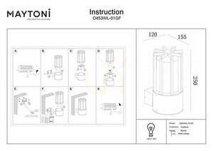 Kinkiet zewnętrzny BARREL O453WL-01GF IP54 Maytoni small 6