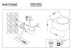 Kinkiet BLOW O435WL-L5GF3K IP54 Maytoni small 6