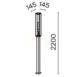 Słupek oświetleniowy CELL O452FL-01GF3 IP54 Maytoni small 8