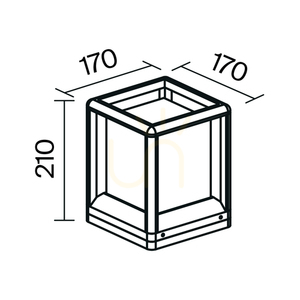 Słupek oświetleniowy TRIM O455FL-01GF1 IP65 Maytoni small 8