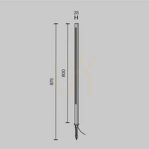 Słupek oświetleniowy POLE O440FL-L12GF3K IP65 Maytoni small 7