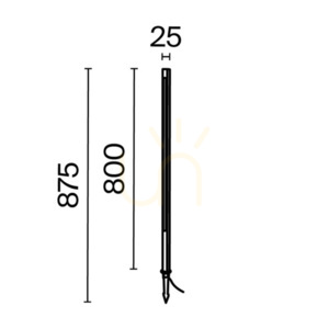 Słupek oświetleniowy POLE O440FL-L12GF3K IP65 Maytoni small 9