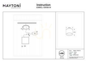 Plafon HYDRA C090CL-15W3K-W IP44 Maytoni small 5