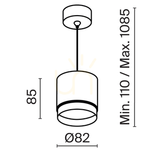 Lampa wisząca POLAR P088PL-GX53-B Maytoni small 14
