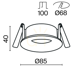 Oprawa wpuszczana SLIM DL088-GU10-RD-MG IP65 Maytoni small 8