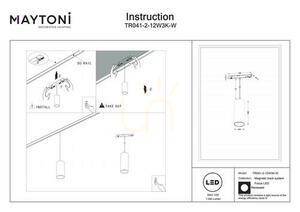 Lampa wisząca do szynoprzewodów FOCUS LED TR041-2-12W3K-W Maytoni small 6