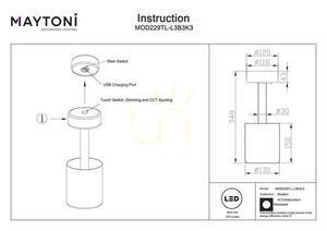 Lampa stołowa AI COLLABORATION MOD229TL-L3B3K3 Maytoni small 6