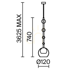 Lampa wisząca Maytoni ROS MOD227PL-01B1 czarna, szkło bursztynowe, ø16 cm, GU10 small 8
