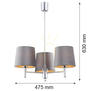 Żyrandol Argon Bolzano Plus chrom 3xE27 6107 small 5