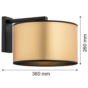 Kinkiet Argon KARIN czarny złoty 4295 IP20 small 1