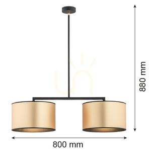 Lampa Wisząca Argon Karin Czarna Złota 2xE27 IP20 898 small 1