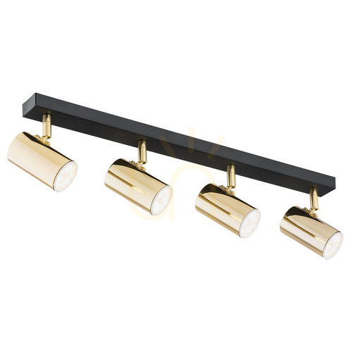 Sprawdź Plafon regulowany Argon LAGOS 1688 czarno-mosiężny 4×GU10 62 cm