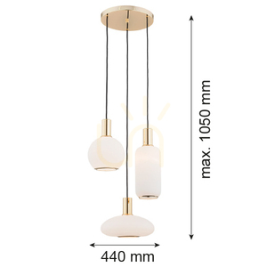 Lampa Wisząca Argon Sagunto Biała 3xE27 1489 small 2