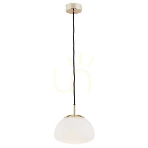 Sprawdź Lampa wisząca Argon TRINI 4352 biała, opalowe szkło, elementy mosiądzowane E27