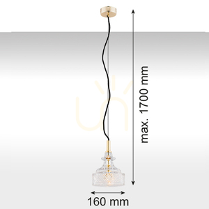 Lampa Wisząca Argon Cruz Transparentna Mosiądz E14 4198 2 Lampa Wisząca Argon Cruz Transparentna Mosiądz E14 4198 small 2