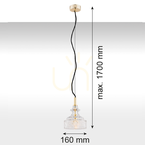 Obejrzyj Lampa Wisząca Argon Cruz Transparentna Mosiądz E14 4198 Lampa Wisząca Argon Cruz Transparentna Mosiądz E14 4198