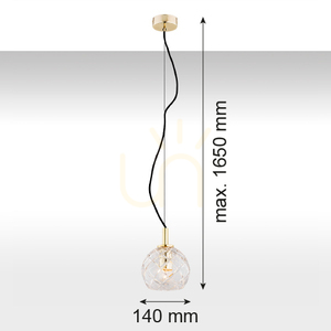 Lampa wisząca ARGON OVIEDO transparentna kryształowa 4200 small 2