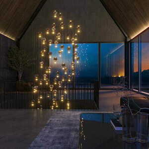Lampa wisząca Max Light Palloncini P0526D 11-punktowa chrom szkło bursztynowe dymione białe 3 Lampa wisząca Max Light Palloncini P0526D 11-punktowa chrom szkło bursztynowe dymione białe small 3