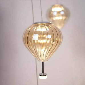 Lampa wisząca Max Light Palloncini P0526D 11-punktowa chrom szkło bursztynowe dymione białe 6 Lampa wisząca Max Light Palloncini P0526D 11-punktowa chrom szkło bursztynowe dymione białe small 6
