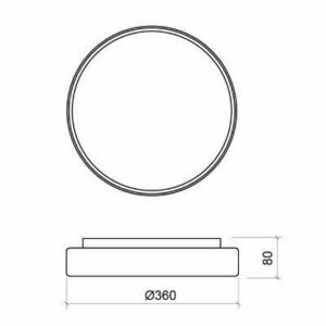 Plafon IP65 Pin360 Sensor 24W 3000/4000K Biały small 1