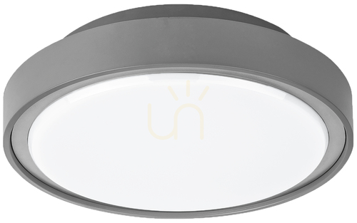 Sprawdź Plafon Mareco Luce PIN 360 IP65 24 W 3000/4000 K z modułem awaryjnym szary 076539XM