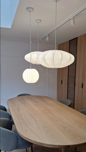 Lampa wisząca SILK biała 40 cm small 15