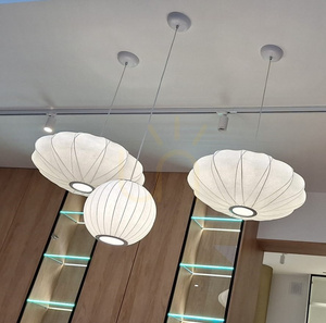 Lampa wisząca SILK biała 40 cm small 6